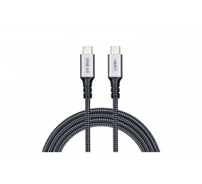 onit Câble USB4 Premium USB C - USB C 1 m, Gris/Noir